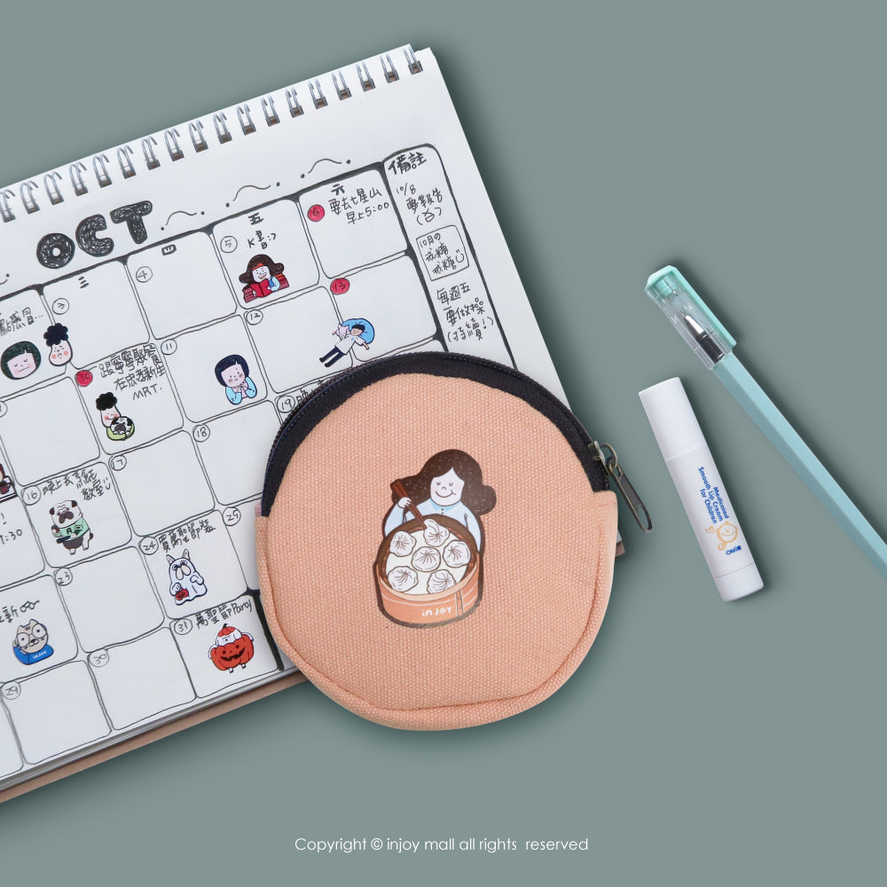 【超幽默人生系列】台灣美食 帆布圓形零錢包