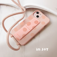 iPhone 17/16/15/14/13/12/SE3 朵朵棉花 二合一防摔背繩手機殼