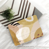 iPad 12.9/Air5/iPad 9/mini 7 奶茶色的慵懶 皮革平板保護套