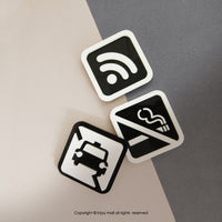 空間標示牌 (禁止停車,禁止吸菸,禁帶寵物,禁帶外食)