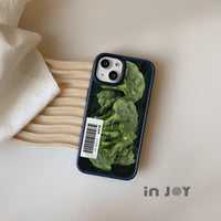 iPhone 16/15/14/13/12/SE3 客製載具條碼 低卡花椰菜 磨砂手感 防摔手機殼 B款