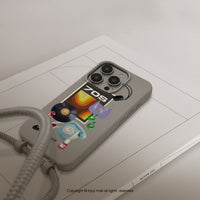 iPhone 17/16/15/14/13/12/SE3 嬉皮70年代 二合一防摔背繩手機殼