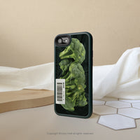 iPhone 16/15/14/13/12/SE3 客製載具條碼 低卡花椰菜 磨砂手感 防摔手機殼 B款