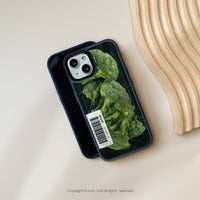 iPhone 16/15/14/13/12/SE3 客製載具條碼 低卡花椰菜 磨砂手感 防摔手機殼 B款