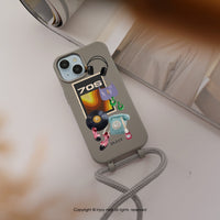 iPhone 17/16/15/14/13/12/SE3 嬉皮70年代 二合一防摔背繩手機殼