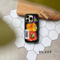 iPhone 16/15/14/13/12/SE3 客製載具條碼 椒個朋友 磨砂手感 防摔手機殼 B款