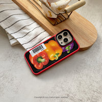 iPhone 16/15/14/13/12/SE3 客製載具條碼 椒個朋友 磨砂手感 防摔手機殼 B款