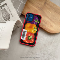 iPhone 16/15/14/13/12/SE3 客製載具條碼 椒個朋友 磨砂手感 防摔手機殼 B款