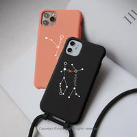 iPhone 14/13/13pro/12/11/SE3 客製十二星座密碼二合一防摔背繩手機殼-巨蟹座