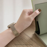 愛戀星座 Apple Watch series 不鏽鋼金屬米蘭錶帶客製專屬星座的-B款42/44/45