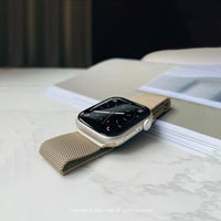 愛戀星座 Apple Watch series 不鏽鋼金屬米蘭錶帶客製專屬星座的-B款42/44/45