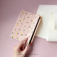 iPad case 12.9/Air5/iPad 9/mini7 迷人小圓花 附筆槽平板保護套