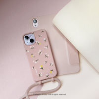 iPad case 12.9/Air5/iPad 9/mini7 迷人小圓花 附筆槽平板保護套