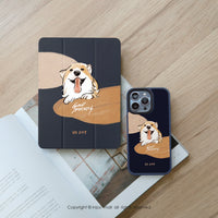 iPad 12.9/Air5/iPad 9/mini7系列 微笑柯基 皮革平板保護套