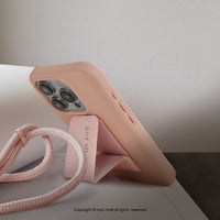 iPhone 17/16/15/14/13/12/SE3 可拆式 Urban Basic 櫻花粉 背繩防摔手機殼