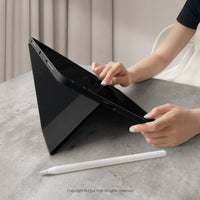 iPad case 12.9/Air5/iPad 9 露營風貼紙 多角度折疊平板保護套