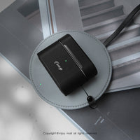 AirPods Pro 2代 記得美好客製文字 經典真皮 防摔 帶手繩保護套