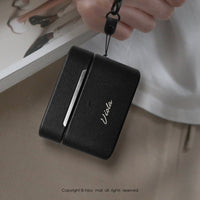 AirPods Pro 2代 記得美好客製文字 經典真皮 防摔 帶手繩保護套