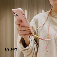 iPhone 17/16/15/14/13/12/SE3 可拆式 Urban Colourful 復古粉 背繩防摔手機殼