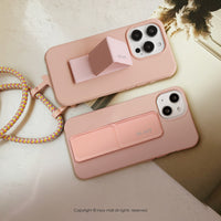 iPhone 17/16/15/14/13/12/SE3 可拆式 Urban Colourful 復古粉 背繩防摔手機殼