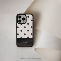 iPhone 17/16 手機殼∣法式點點 磨砂 MagSafe 磁吸防摔手機殼
