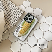iPhone 16/15/14/13/12/SE3 客製載具條碼 來個玉米 磨砂手感 防摔手機殼 A款