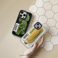 iPhone 16/15/14/13/12/SE3 客製載具條碼 來個玉米 磨砂手感 防摔手機殼 A款