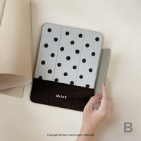 iPad 12.9/Air5/iPad 9/mini 7 法式點點 附筆槽平板保護套