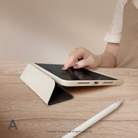 iPad 12.9/Air5/iPad 9/mini 7 法式點點 附筆槽平板保護套