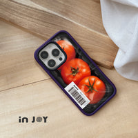 iPhone 16/15/14/13/12/SE3 客製載具條碼 番茄來了 磨砂手感 防摔手機殼 A款