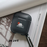 AirPods Pro 日出富士山 客製英文名 保護套 TPU收納盒 附掛勾