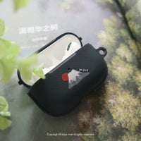 AirPods Pro 日出富士山 客製英文名 保護套 TPU收納盒 附掛勾