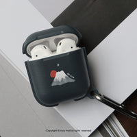 AirPods Pro 日出富士山 客製英文名 保護套 TPU收納盒 附掛勾