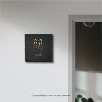 石板 男女廁所 指示牌 標示牌 商旅 餐廳 民宿 茶館