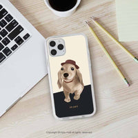 iPhone 16/15/14/13/12/SE3 奶油臘腸犬 透明耐衝擊防摔手機殼