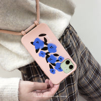 iPhone 17/16/15/14/13/12/SE3 天空之花 二合一防摔背繩手機殼