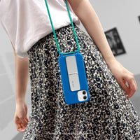 iPhone 11/11max/SE2/12/12mini 簡約Simplicity掛繩 天空藍 防摔手機殼