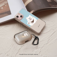 AirPods2 / AirPods Pro / AirPods3 / AirPods Pro 2 笑臉天使薩摩耶犬 防摔 耳機附掛勾保護套