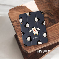 iPad 12.9/Air5/iPad 9/mini 7 搖擺企鵝 附筆槽平板保護套