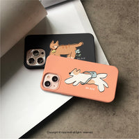 iPhone 13/13pro/12/11/SE3 街道郵差犬 二合一防摔背繩手機殼