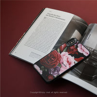 iPhone 14/14 Pro/13/12/11/SE3 優雅綻放玫瑰 耐撞擊邊框手機殼