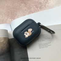 AirPods / AirPods Pro 微笑柯基 保護套 TPU收納盒 附掛勾