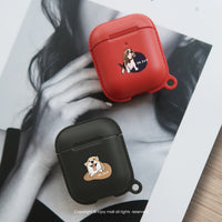 AirPods / AirPods Pro 微笑柯基 保護套 TPU收納盒 附掛勾