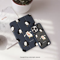 iPad 12.9/Air5/iPad 9/mini 7 搖擺企鵝 附筆槽平板保護套