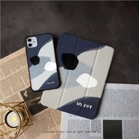 iPad case 12.9/Air5/iPad 9/mini 7 藍色啤酒海 附筆槽平板保護套