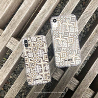 iPhone 16/15/14/13/12/SE3 摩洛哥花磚 透明耐衝擊防摔手機殼