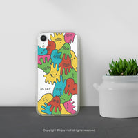 iPhone 13/13pro/12/11/SE3俏皮螢光精靈防摔耐震亮面手機殼