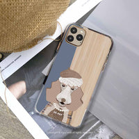 iPhone 16/15/14/13/12/SE3 格紋時髦紅貴賓 透明耐衝擊防摔手機殼