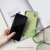 iPhone 16/15/14/13/12/SE3 懶洋洋貪吃兔 二合一防摔背繩手機殼