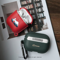 AirPods Pro 冬日雪山 客製英文名 保護套 TPU收納盒 附掛勾